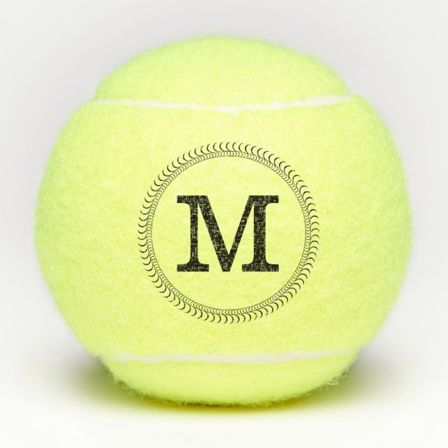 Balles De Tennis Monogramme personnalisé moderne (Devant)