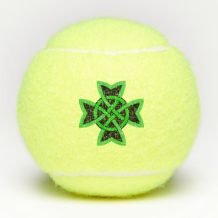 Balles De Tennis Noir céleste irlandais vert foncé et noir bouché