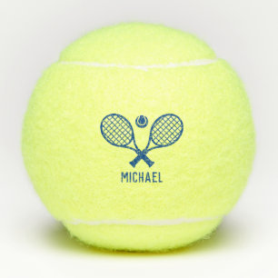 Balles De Tennis Nom du joueur de tennis Monogramme Personnalisé