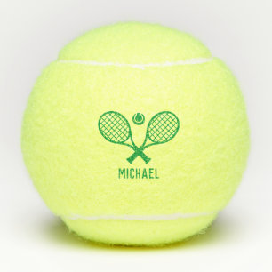 Balles De Tennis Nom du joueur de tennis Monogramme Personnalisé