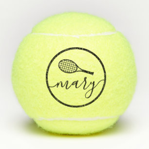 Balles De Tennis Nom élégant de script Boules de tennis personnal