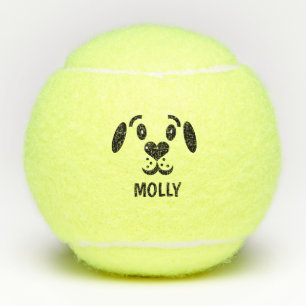 Balles De Tennis Nom fait sur commande de bande dessinée de visage
