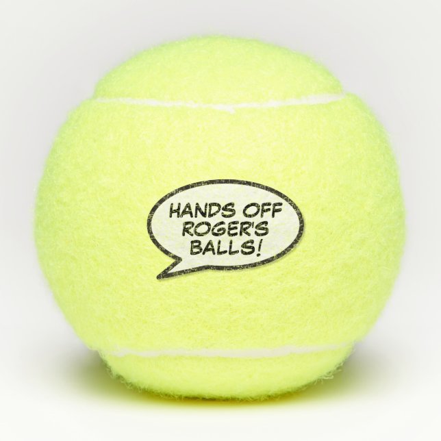 Balles De Tennis Nom personnalisé Comic Book Pop Art Message (Devant)