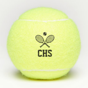 Balles De Tennis Nom personnalisé Initiales Monogrammes modernes