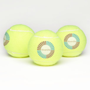 Balles De Tennis Nom personnalisé Turquoise moderne