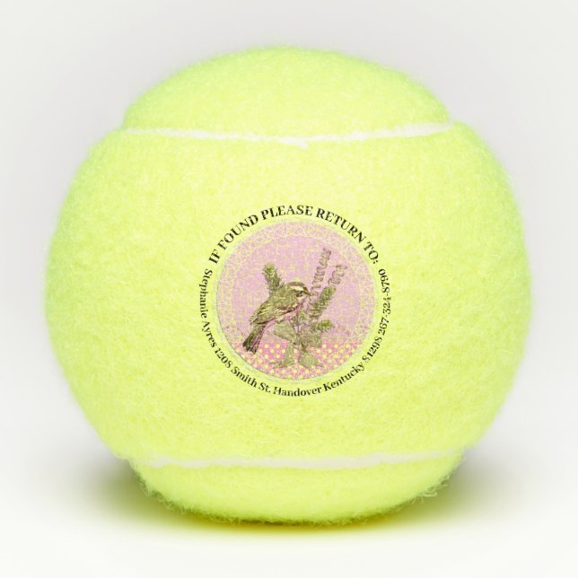 Balles De Tennis Oiseau personnalisé (Devant)