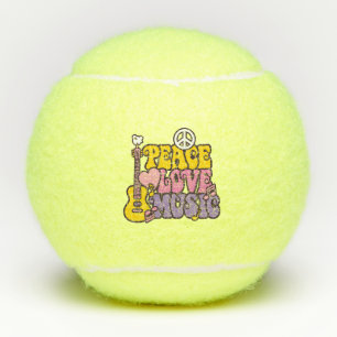 Balles de tennis Paix, Amour et Musique