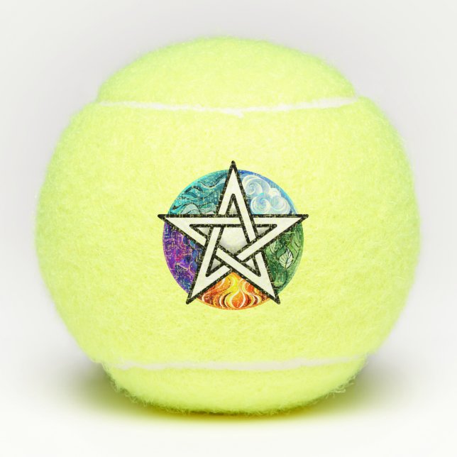 Balles De Tennis pentagramme du Wiccan (Devant)