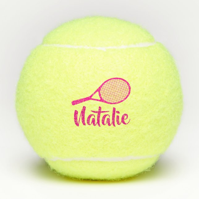 Balles De Tennis Personalized Elegant Script Name  Tennis Balls (Devant)