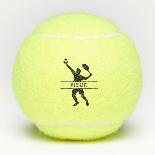 Balles De Tennis Personnalisable Thème Personnalisé Nom Joueur de t (Devant)