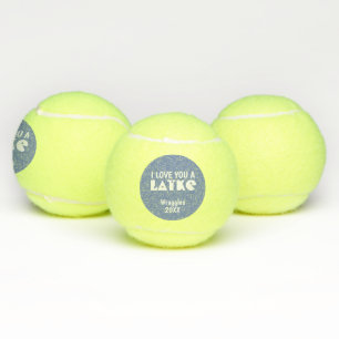 Balles De Tennis Personnalisé je t'aime un latke Hanoukka Chanukah