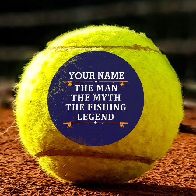 Balles De Tennis Personnalisé L'Homme Le Mythe La Légende De La Pêc (Créateur téléchargé)