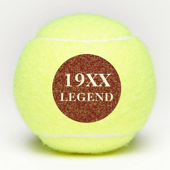 Balles De Tennis Personnalisé Père Anniversaire Joueur de tennis An (Devant)