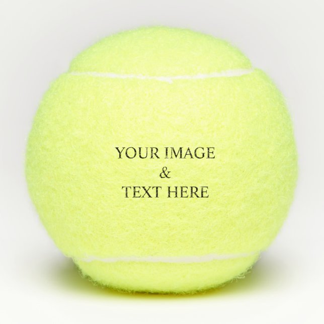 Balles De Tennis Personnalisé Personnalisé Votre Propre Photo & Tex (Devant)