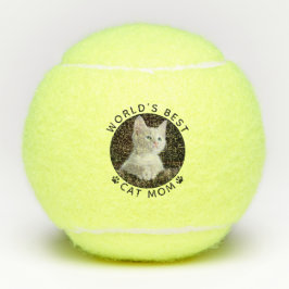 Balles De Tennis Photo personnalisée de Best Cat Mom