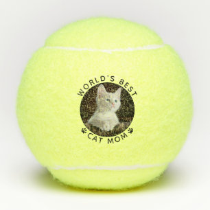 Balles De Tennis Photo personnalisée de Best Cat Mom