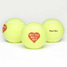 Proposition de mariage Tennis Balls 3x