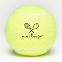 Raquettes de tennis et nom du ballon Personnalisé