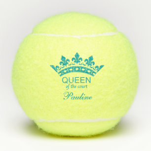Balles De Tennis Reine personnalisée de terrain sarcelle