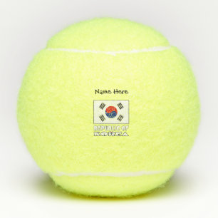 Balles De Tennis Rép. de Corée S Drapeau sud-coréen Personnalisé Na