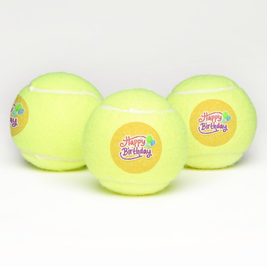 Balles De Tennis Salutation De Joyeux Anniversaire Zazzle Ch Balles De Tennis Salutation De Joyeux Anniversaire Zazzle Ch