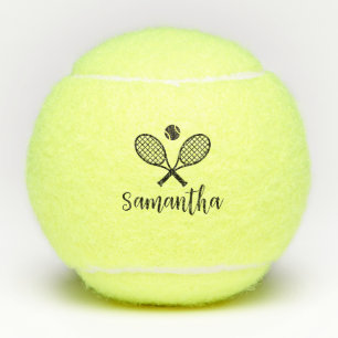 Balles De Tennis Script de calligraphie Personnalisé Élégant