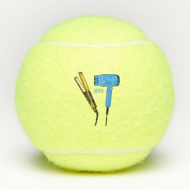 Balles De Tennis Sèche-cheveux & lisseuse-cheveux illustration (Devant)