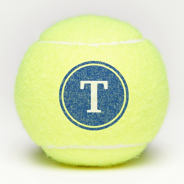 Balles De Tennis Série de points bleus monogramme (Devant)