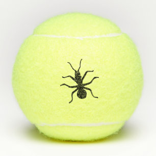 Balles De Tennis Silhouette de Big Black Déplaisante fourmi avec An