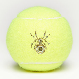 Balles De Tennis Spider Steampunk sur Arrière - plan pourpre