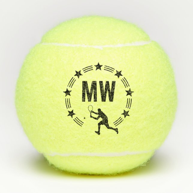 Balles De Tennis Star Player Monogrammé (Devant)