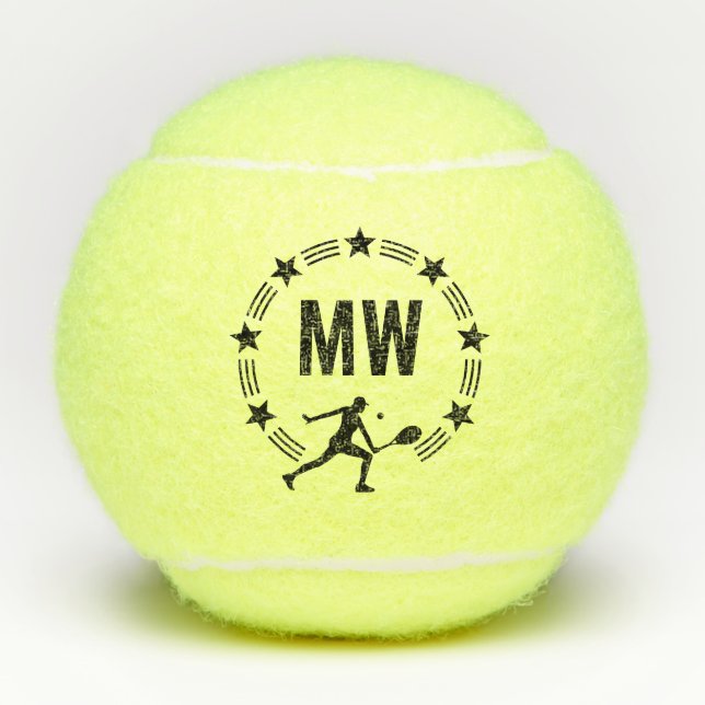 Balles De Tennis Star Player Monogrammé (Devant)