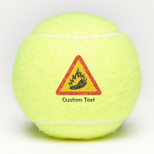 Balles De Tennis Symbole de danger de poivre chaud (Devant)