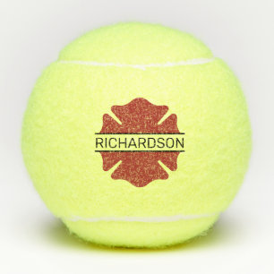 Balles De Tennis Symbole logo rouge du pompier personnalisé