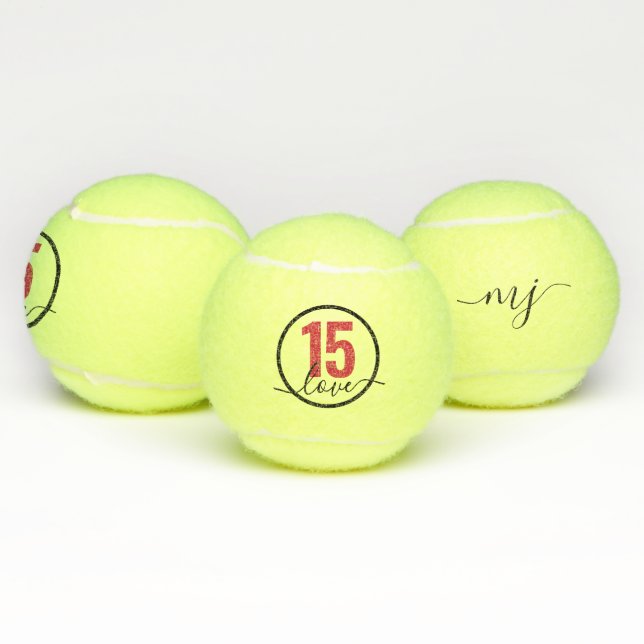 Balles De Tennis Tennis 15e anniversaire Monogramme Tennis Balls (Multiple)