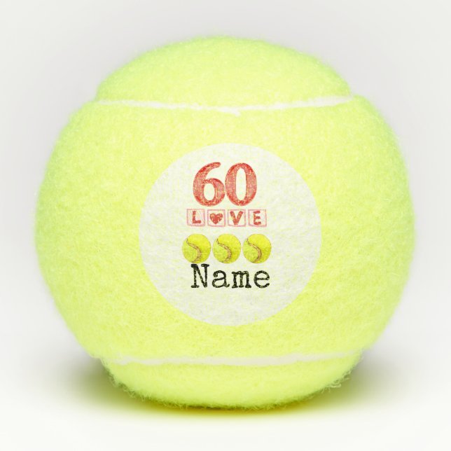 Balles De Tennis Tennis 60e anniversaire pour le joueur de tennis (Devant)