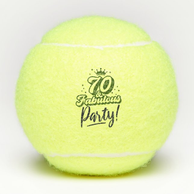 Balles De Tennis Tennis 70e fête d'anniversaire (Devant)