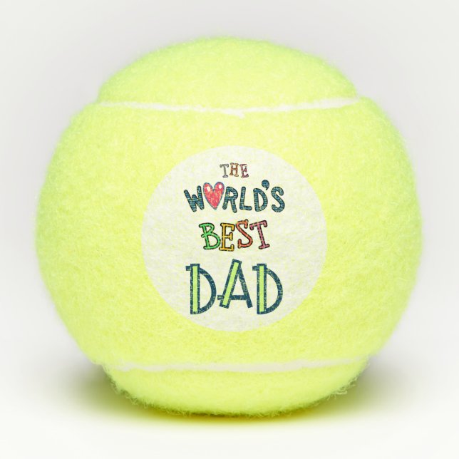 Balles De Tennis Tennis Happy Fête des pères Tennis Balls (Devant)