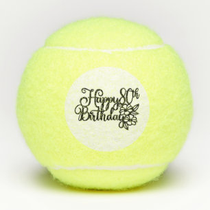 Balles De Tennis Tennis Joyeux 80e anniversaire Tennis Balls