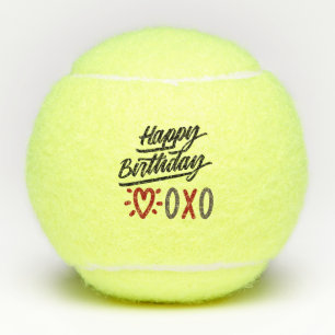 Balles De Tennis Tennis Joyeux Anniversaire avec baisers et câlins