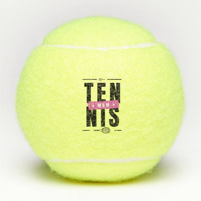 Balles De Tennis Tennis Maman Typographie moderne Thème de la fête  (Devant)