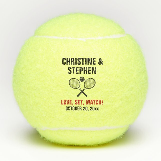 Balles De Tennis Tennis Racket Ball Wedding Favor (Devant)