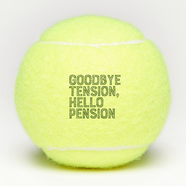 Balles De Tennis Tennis Retraite Adieu tension Bonjour Pension  (Devant)