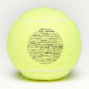 Balles De Tennis Texte multilingue Santé Tennis Balls Choisir la co