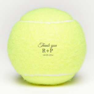 Balles De Tennis Thank you add couple name initial letter text date