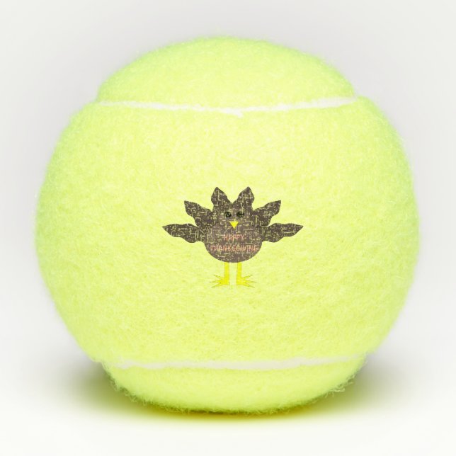 Balles De Tennis Thanksgiving Pluced Turkey (Devant)