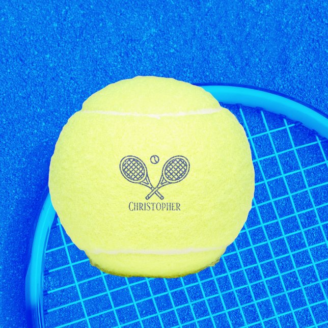 Balles De Tennis Thème de tennis Nom monographique (Tennis personalized with name or initials. Create your own. )