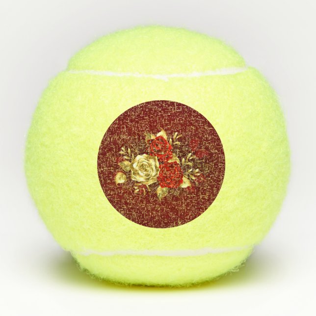 Balles De Tennis Trois Roses de bijoux (Devant)