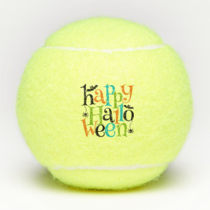 Balles De Tennis Typographie d'Halloween moderne Bats Araignées