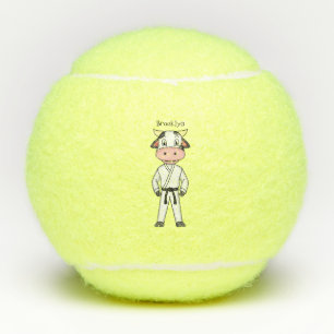 Balles De Tennis Vache mignonne en combinaison kung fu